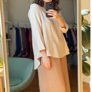 Amanda Moss Neala linen tops (beige is S and black is XS - selling together)